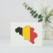 Postale Carte du drapeau de Belgique taille réelle (Debout devant)
