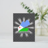 Postale Carte du drapeau de Djibouti 2.0 (Debout devant)