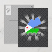 Postale Carte du drapeau de Djibouti 2.0 (Devant / Derrière)