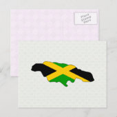 Postale Carte du drapeau de Jamaïque pleine taille (Devant / Derrière)