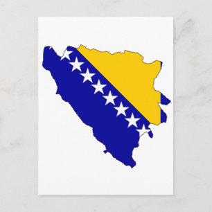 Postale Carte du drapeau de la Bosnie-Herzégovine