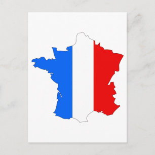 Postale Carte du drapeau de la France