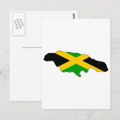 Postale Carte du drapeau de la Jamaïque (Devant / Derrière)