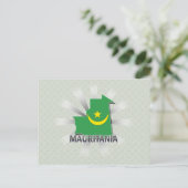Postale Carte du drapeau de la Mauritanie 2.0 (Debout devant)