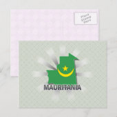 Postale Carte du drapeau de la Mauritanie 2.0 (Devant / Derrière)