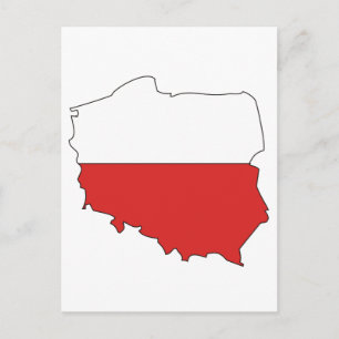 Postale Carte du drapeau de la Pologne