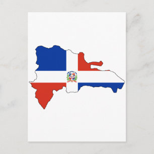 Postale Carte du drapeau de la République Dominicaine