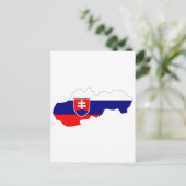 Postale Carte du drapeau de la Slovaquie (Debout devant)