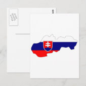 Postale Carte du drapeau de la Slovaquie (Devant / Derrière)