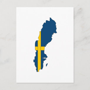 Postale Carte du drapeau de la Suède