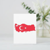 Postale Carte du drapeau de la Turquie (Debout devant)