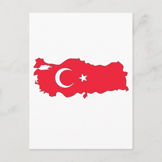 Postale Carte du drapeau de la Turquie (Devant)