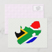 Postale Carte du drapeau de l'Afrique du Sud pleine taille (Devant / Derrière)