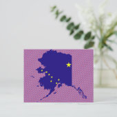Postale Carte du drapeau de l'Alaska (Debout devant)