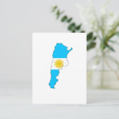Postale Carte du drapeau de l'Argentine (Debout devant)