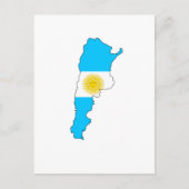 Postale Carte du drapeau de l'Argentine (Devant)