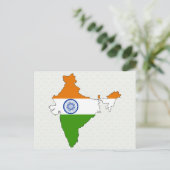 Postale Carte du drapeau de l'Inde pleine taille (Debout devant)