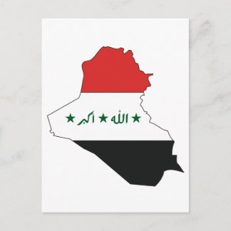 Postale Carte du drapeau de l'Irak