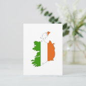 Postale Carte du drapeau de l'Irlande (Debout devant)
