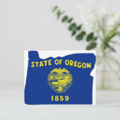 Postale Carte du drapeau de l'Oregon (Debout devant)