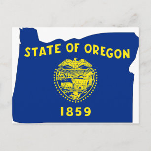 Postale Carte du drapeau de l'Oregon