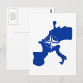 Postale Carte du drapeau de l'OTAN (Devant / Derrière)