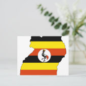 Postale Carte du drapeau de l'Ouganda (Debout devant)