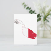 Postale Carte du drapeau de Malte (Debout devant)