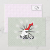 Postale Carte du drapeau de Monaco 2.0 (Devant / Derrière)