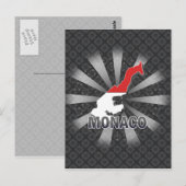 Postale Carte du drapeau de Monaco 2.0 (Devant / Derrière)
