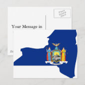 Postale Carte du drapeau de New York (Devant / Derrière)
