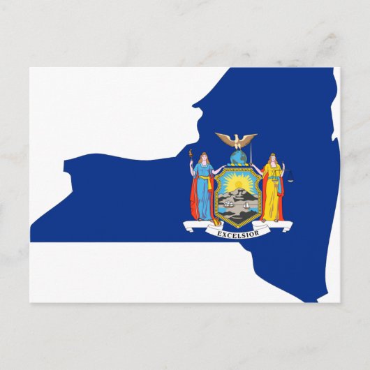 Postale Carte du drapeau de New York (Devant)