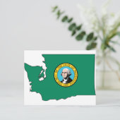 Postale Carte du drapeau de Washington (Debout devant)