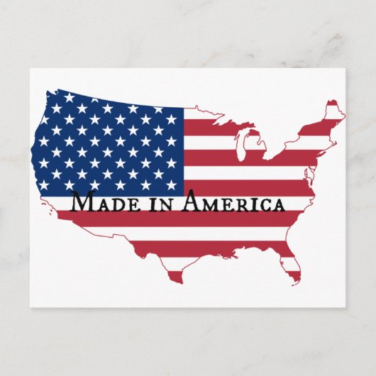 Postale Carte du drapeau des États-Unis Silhouette (Devant)