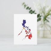 Postale Carte du drapeau des Philippines (Debout devant)