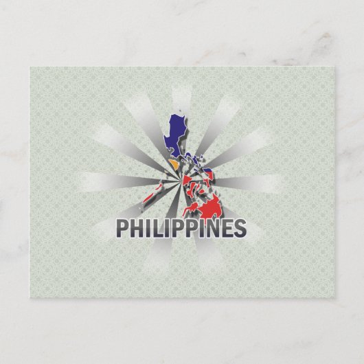 Postale Carte du drapeau des Philippines 2.0 (Devant)