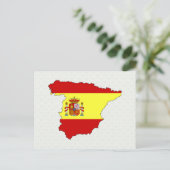 Postale Carte du drapeau d'Espagne pleine taille (Debout devant)