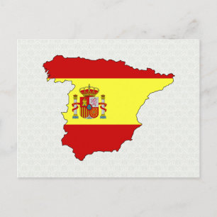 Postale Carte du drapeau d'Espagne pleine taille