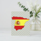 Postale Carte du drapeau d'Espagne pleine taille (Debout devant)