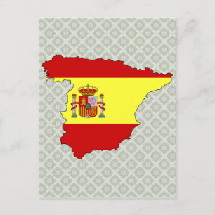Postale Carte du drapeau d'Espagne pleine taille