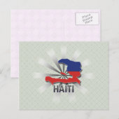 Postale Carte du drapeau d'Haïti 2.0 (Devant / Derrière)