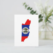 Postale Carte du drapeau du Belize (Debout devant)