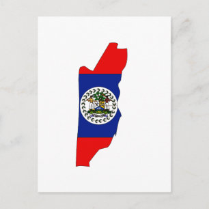 Postale Carte du drapeau du Belize