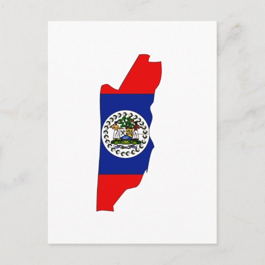 Postale Carte du drapeau du Belize (Devant)