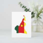 Postale Carte du drapeau du Cameroun (Debout devant)