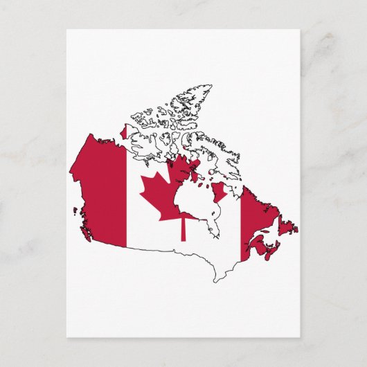 Postale Carte du drapeau du Canada (Devant)
