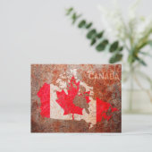 Postale Carte du drapeau du Canada (Debout devant)