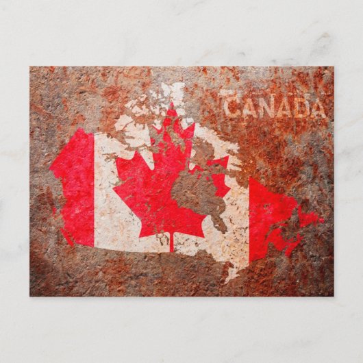 Postale Carte du drapeau du Canada (Devant)