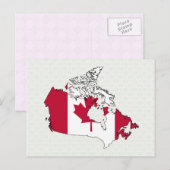 Postale Carte du drapeau du Canada pleine taille (Devant / Derrière)