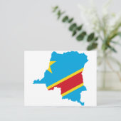 Postale Carte du drapeau du Congo CD (Debout devant)